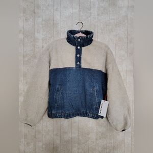Denim and Sherpa Pull Over